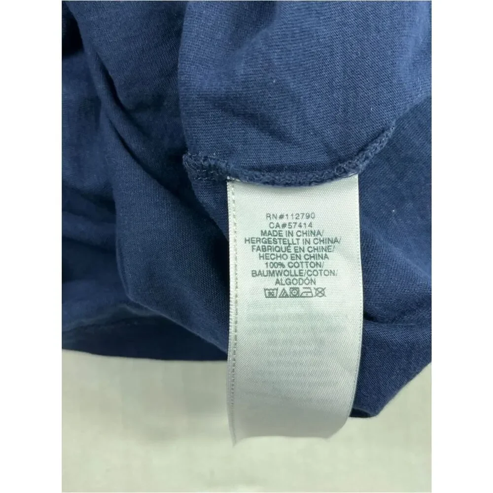 True Religion Mens Blue Budda Logo T-Shirt Casual Graphic Print Streetwear Tee M